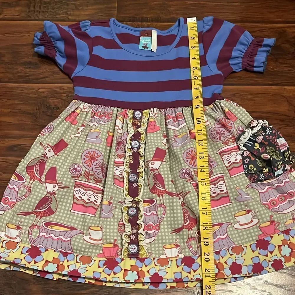 Matilda Jane Character Counts Multi Color Print Design Dress - Picture 4 of 8